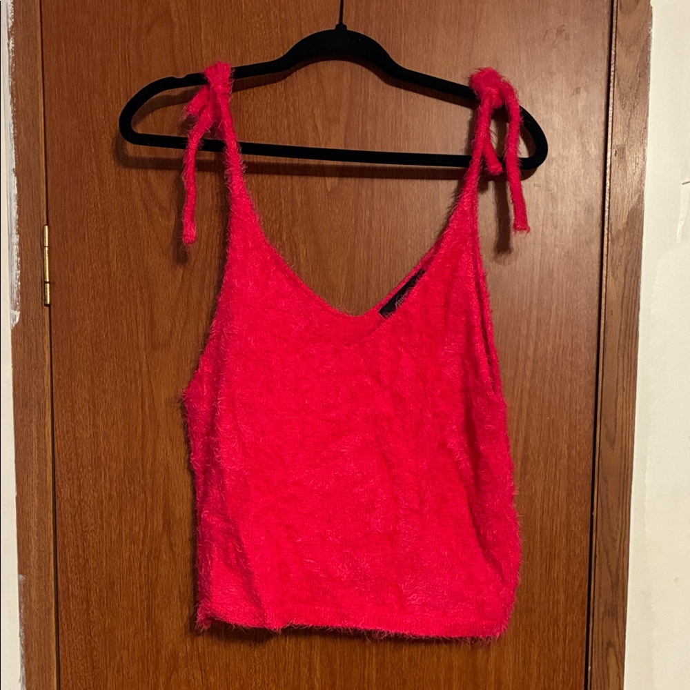 Forever 21 Bright Pink Fuzzy Tank Top